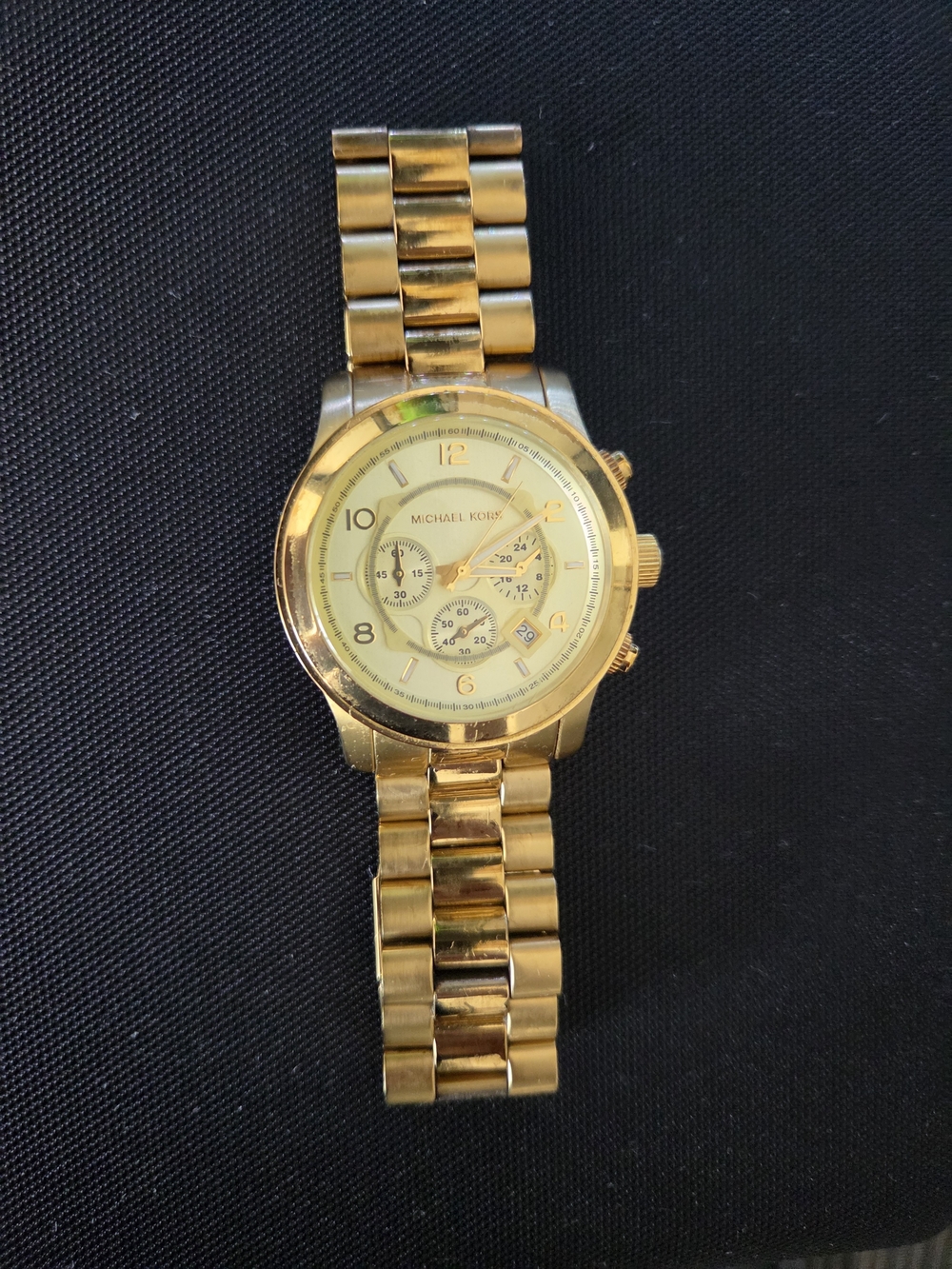 Michael Kors Men's Gold-Tone Chronograph Bracelet Watch